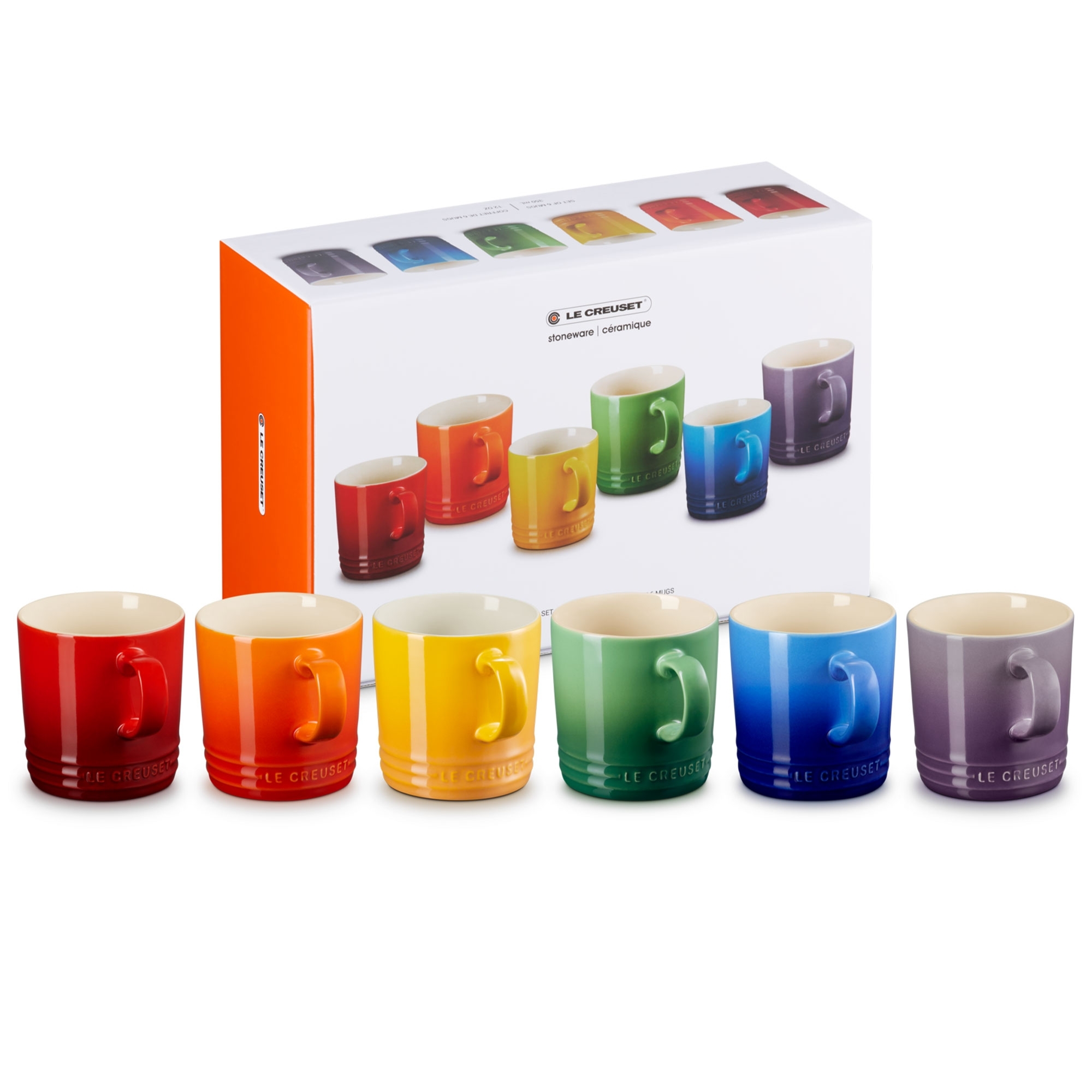 Le Creuset - Mug 350 ml - Set of 6 Rainbow Le Creuset - Mug 350 ml - Set of 6 Rainbow