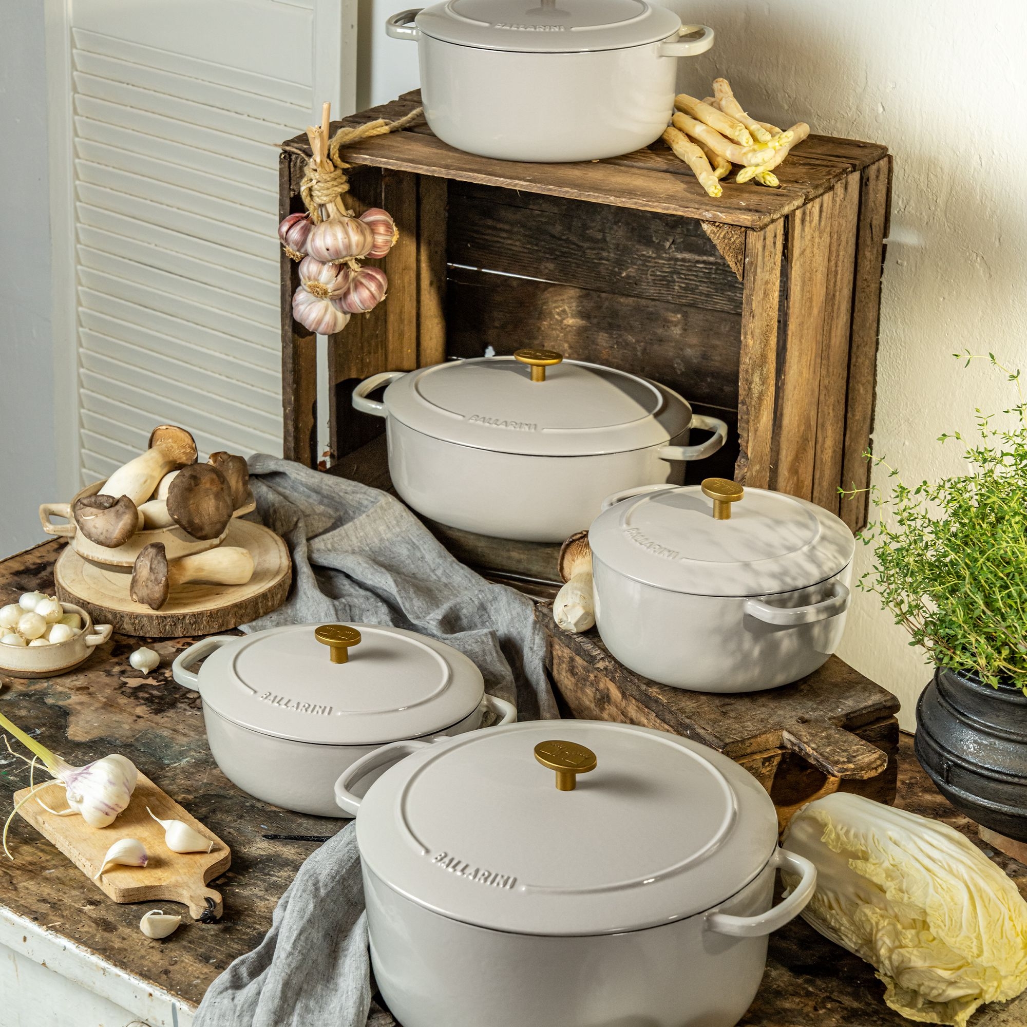 BALLARINI - Cocotte | Bellamonte | rund | 20 cm | Elfenbein