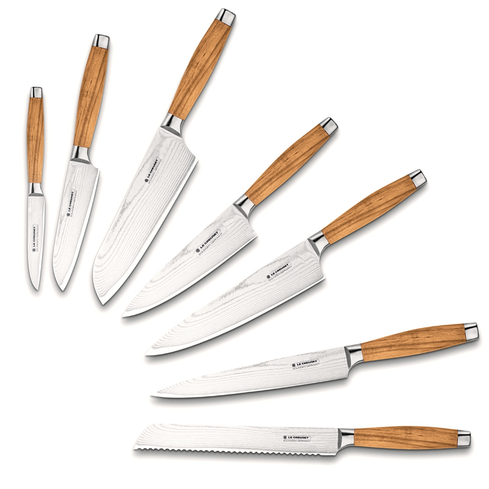 Le Creuset - Santoku Knife 18 cm Olive Wood Handle
