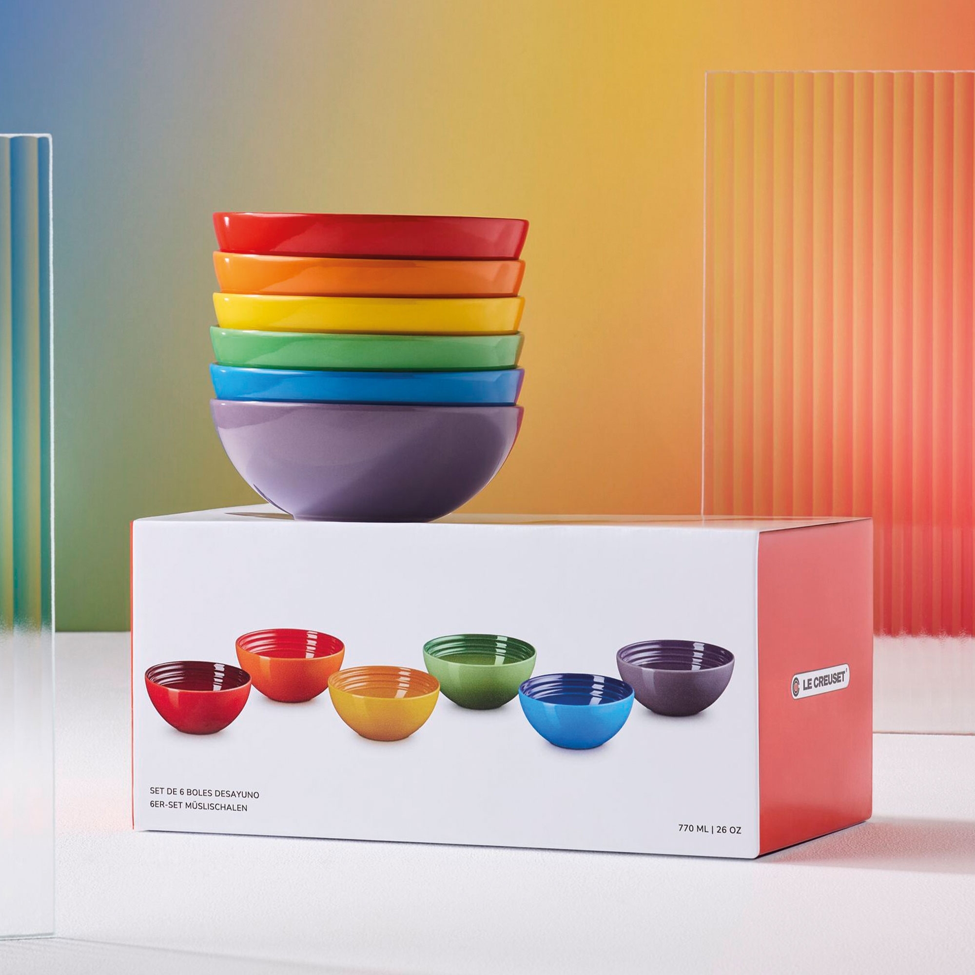 Le Creuset - 6er-Set Müslischalen Rainbow III Le Creuset - 6er-Set Müslischalen Rainbow III