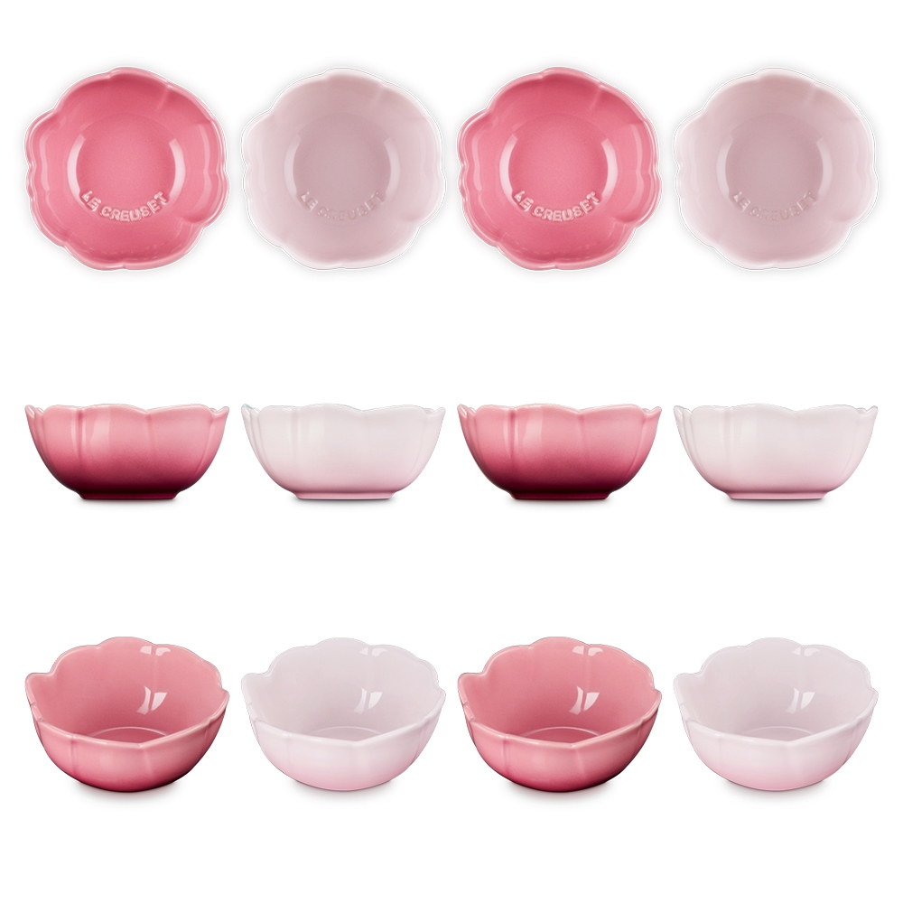 Le Creuset - Set of 4 Flower Bowls | Pink