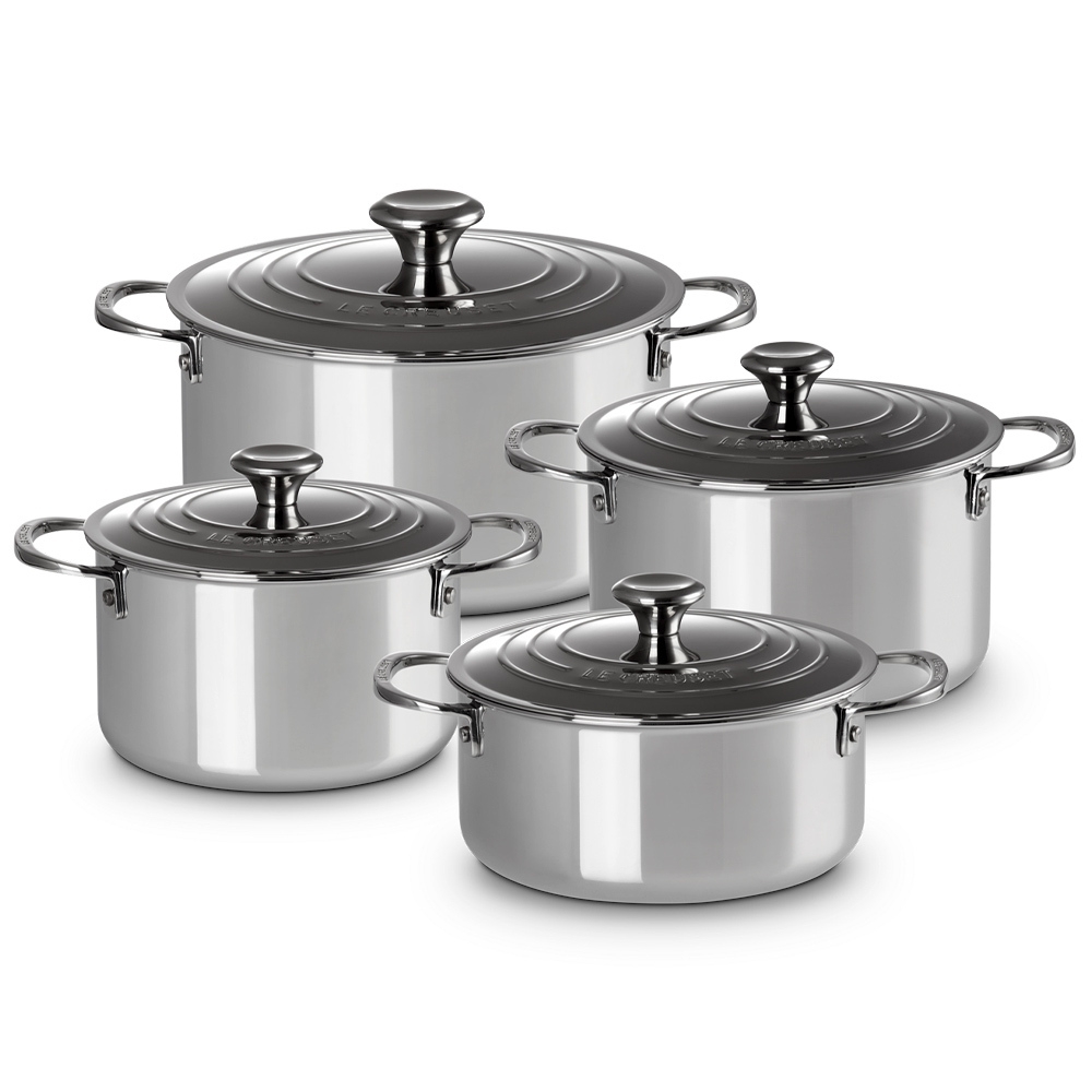 Le Creuset - 3-ply Plus 4 Piece Cookware Set Le Creuset - 3-ply Plus 4 Piece Cookware Set