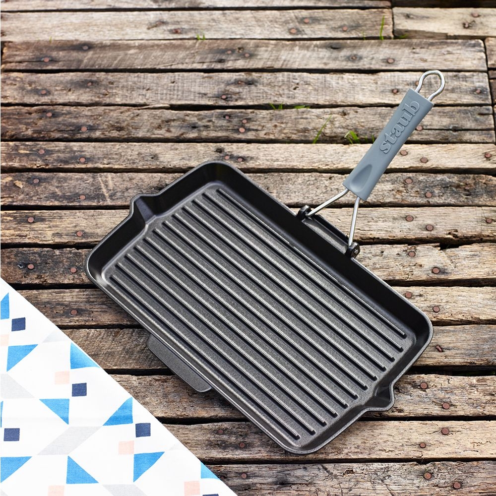 Staub - Rectangular Griddle Pan with Silicone Handle