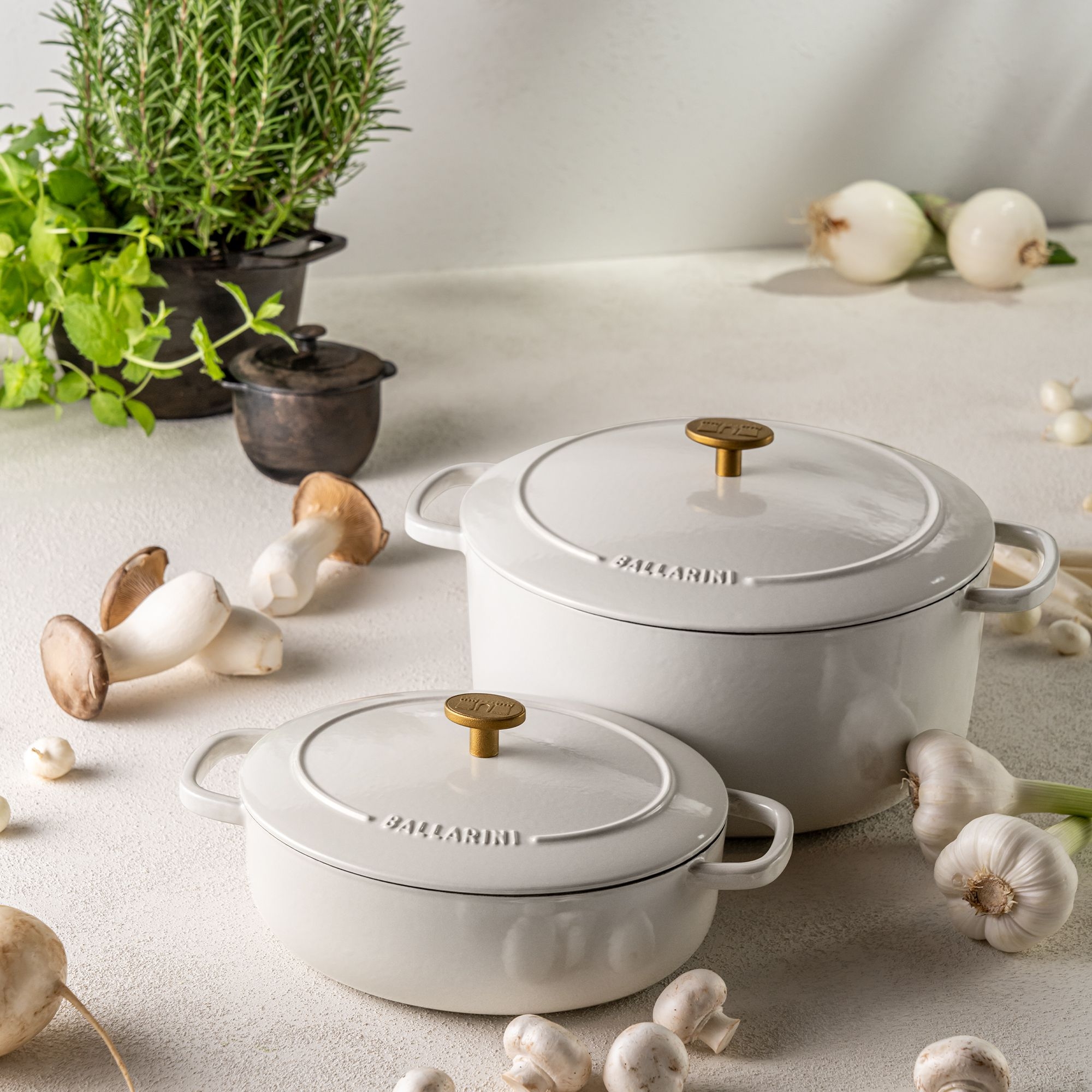 BALLARINI - Cocotte | Bellamonte | round | 28 cm |Ivory
