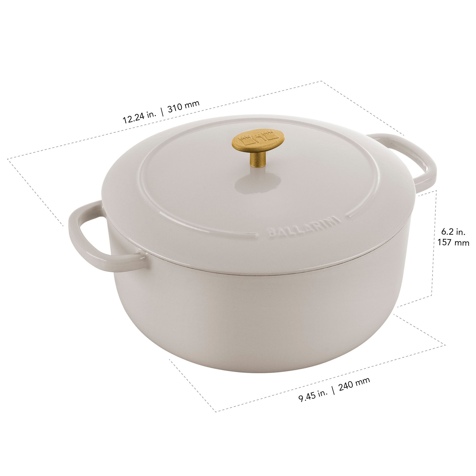 BALLARINI - Cocotte | Bellamonte | rund | 24 cm | Elfenbein