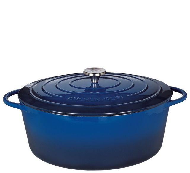 Küchenprofi - PROVENCE - oval French Oven - ocean blue - 33 cm