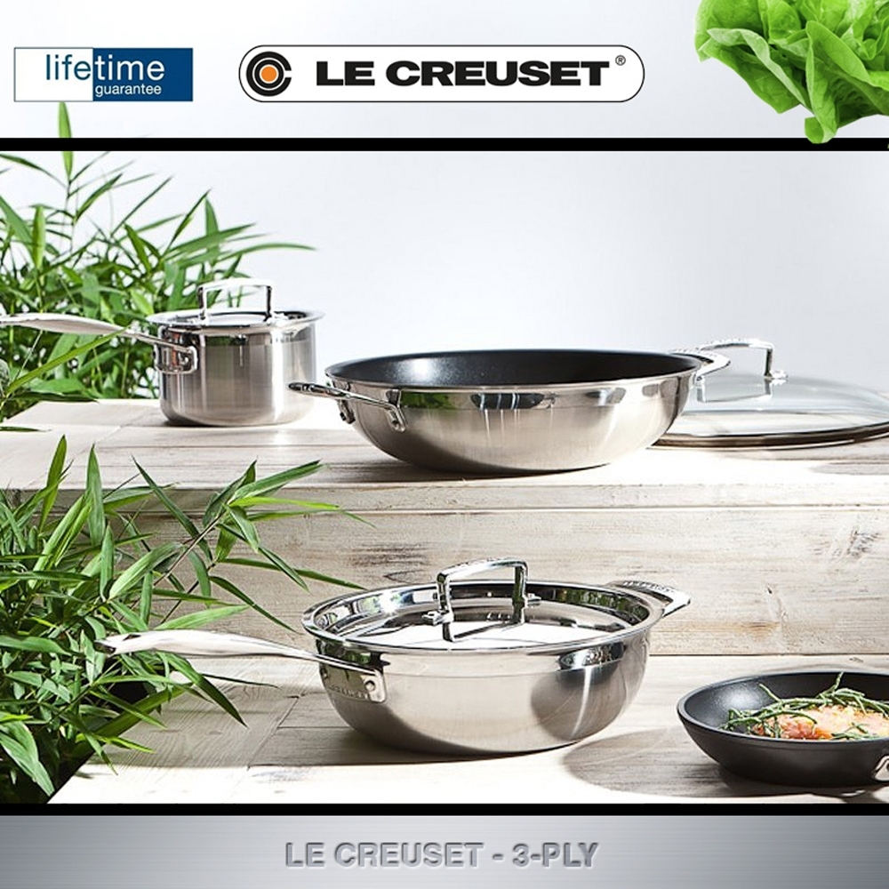 Le Creuset - 3-ply Sauté-Pfanne 24 cm - Antihaftbeschichtet