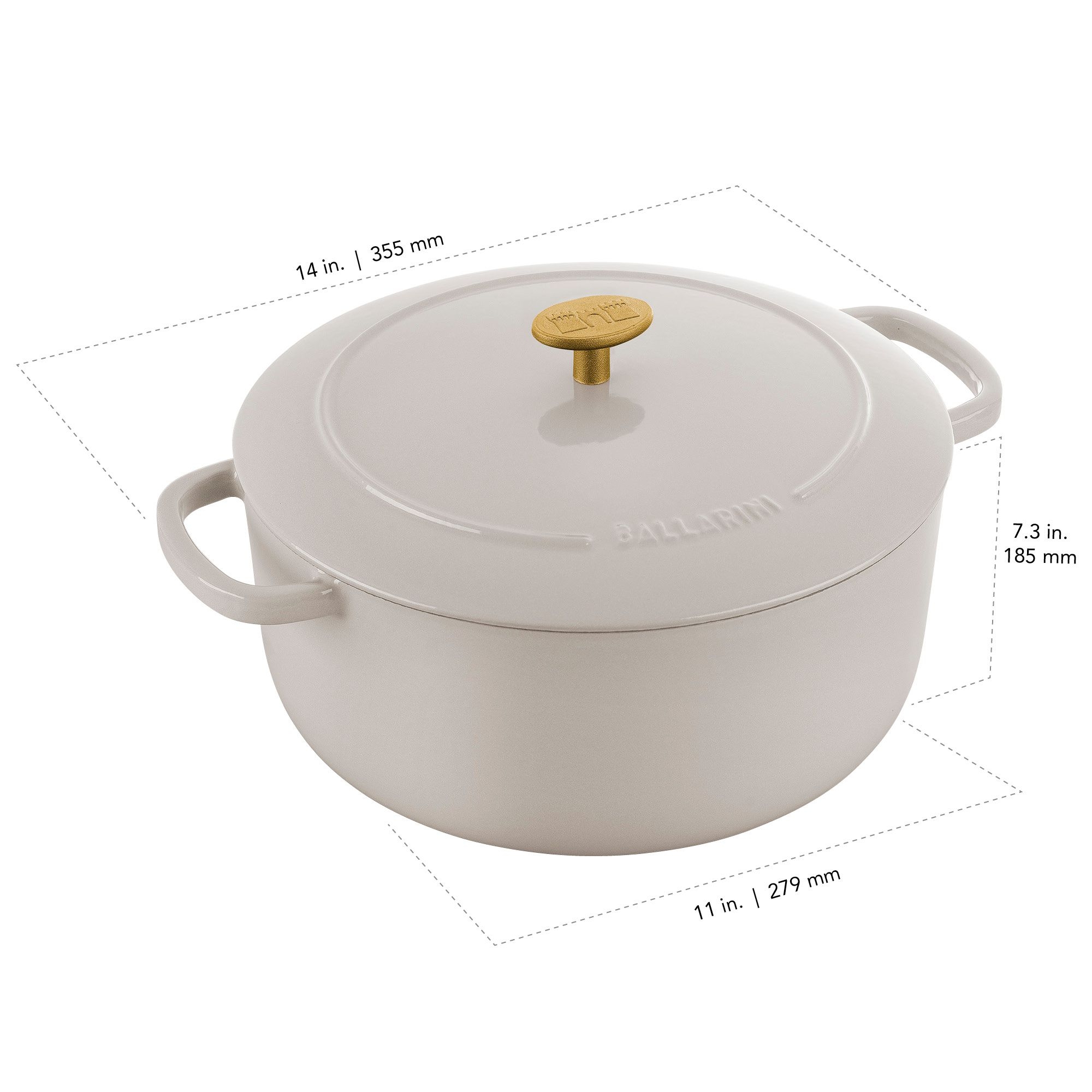 BALLARINI - Cocotte | Bellamonte | round | 28 cm |Ivory
