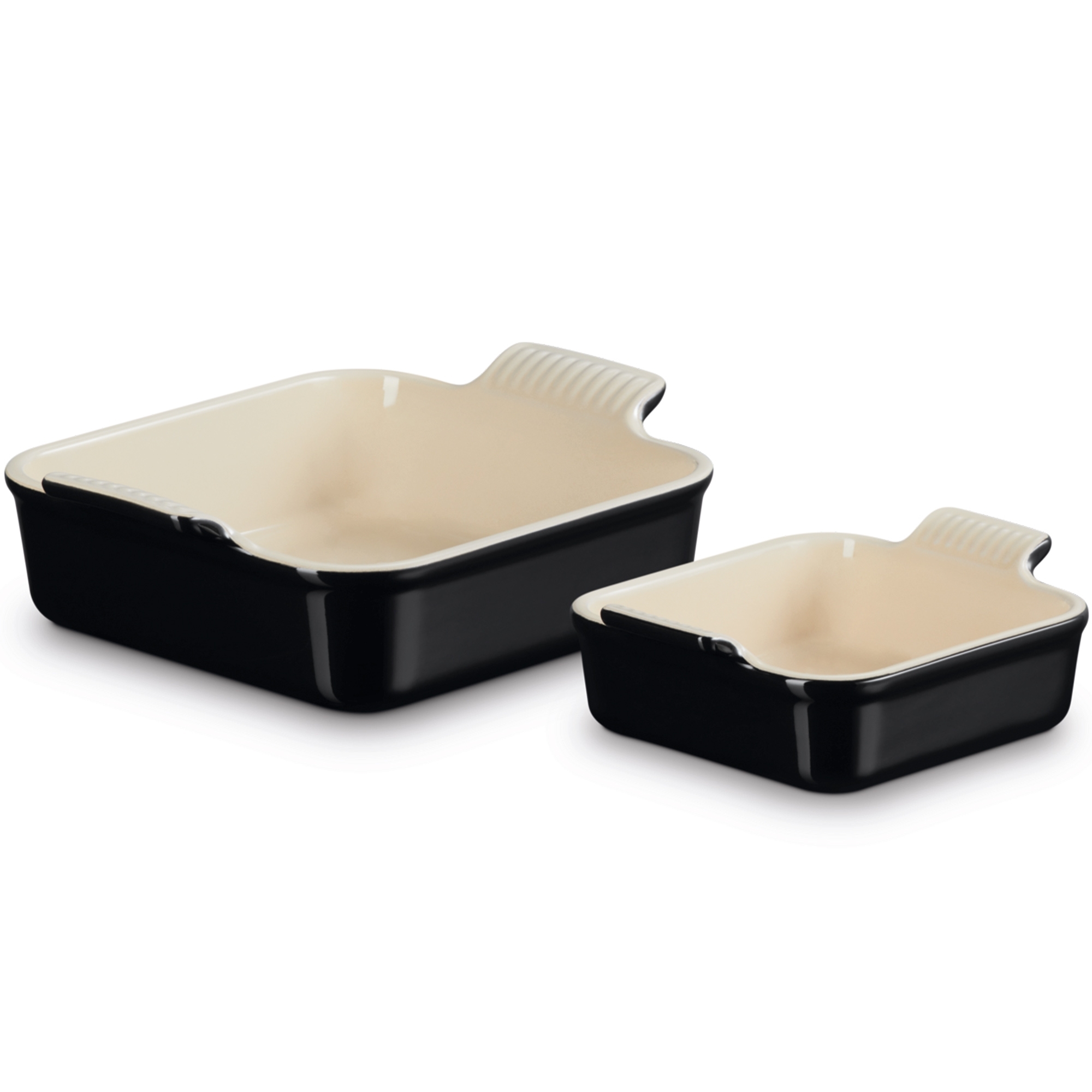 Le Creuset - set of 2 square casserole dishes Tradition - Black Le Creuset - set of 2 square casserole dishes Tradition - Black