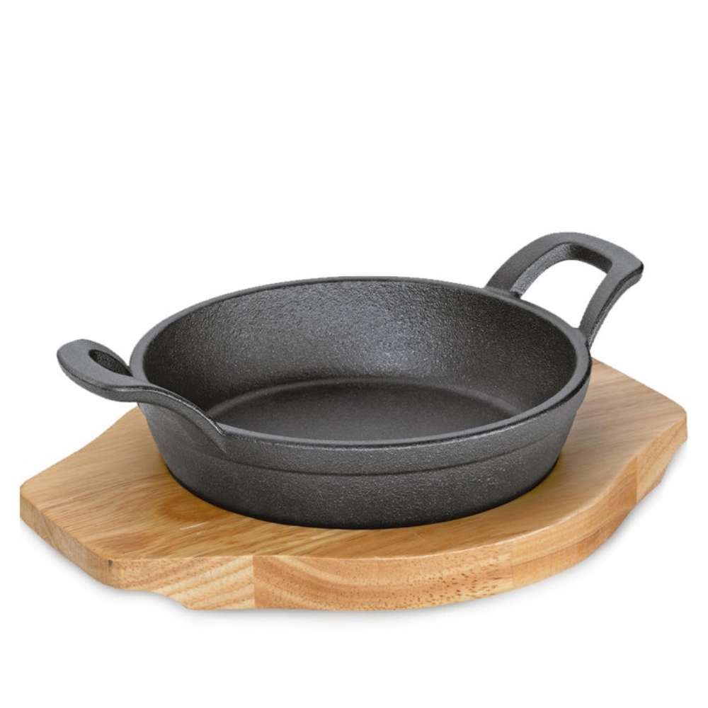 Küchenprofi - serving pan with 2 handles - with wooden board Küchenprofi - serving pan with 2 handles - with wooden board
